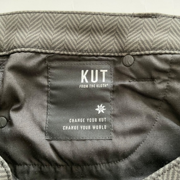 Kut from the Kloth Womens 10 Diana Skinny Pants Grey Black Herringbone Stretch - Picture 10 of 13